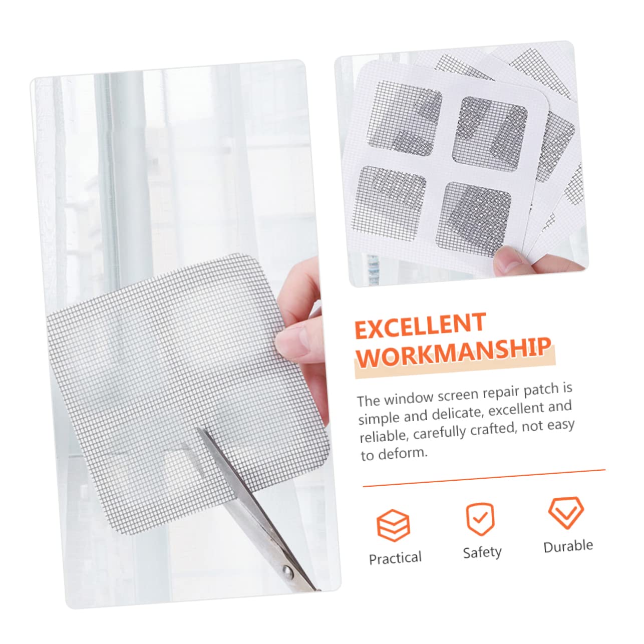 POPETPOP 30sheets Screen Repair Patch Tape for and Doors Strong Adhesive Mesh Patches for Easy Repairs of Screen Tears Convenient and
