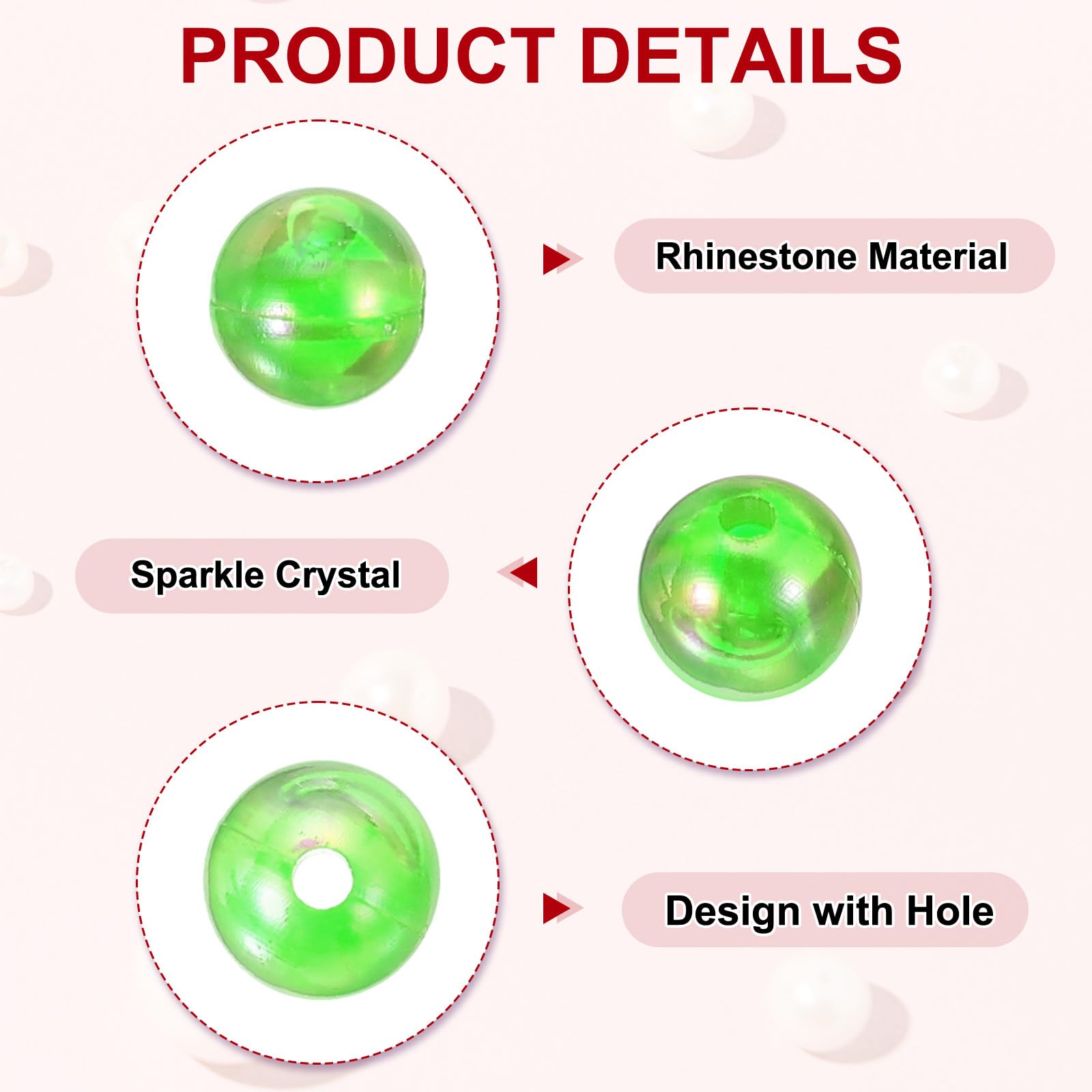 PATIKIL 8 mm Acrylic Round Beads - Image 3