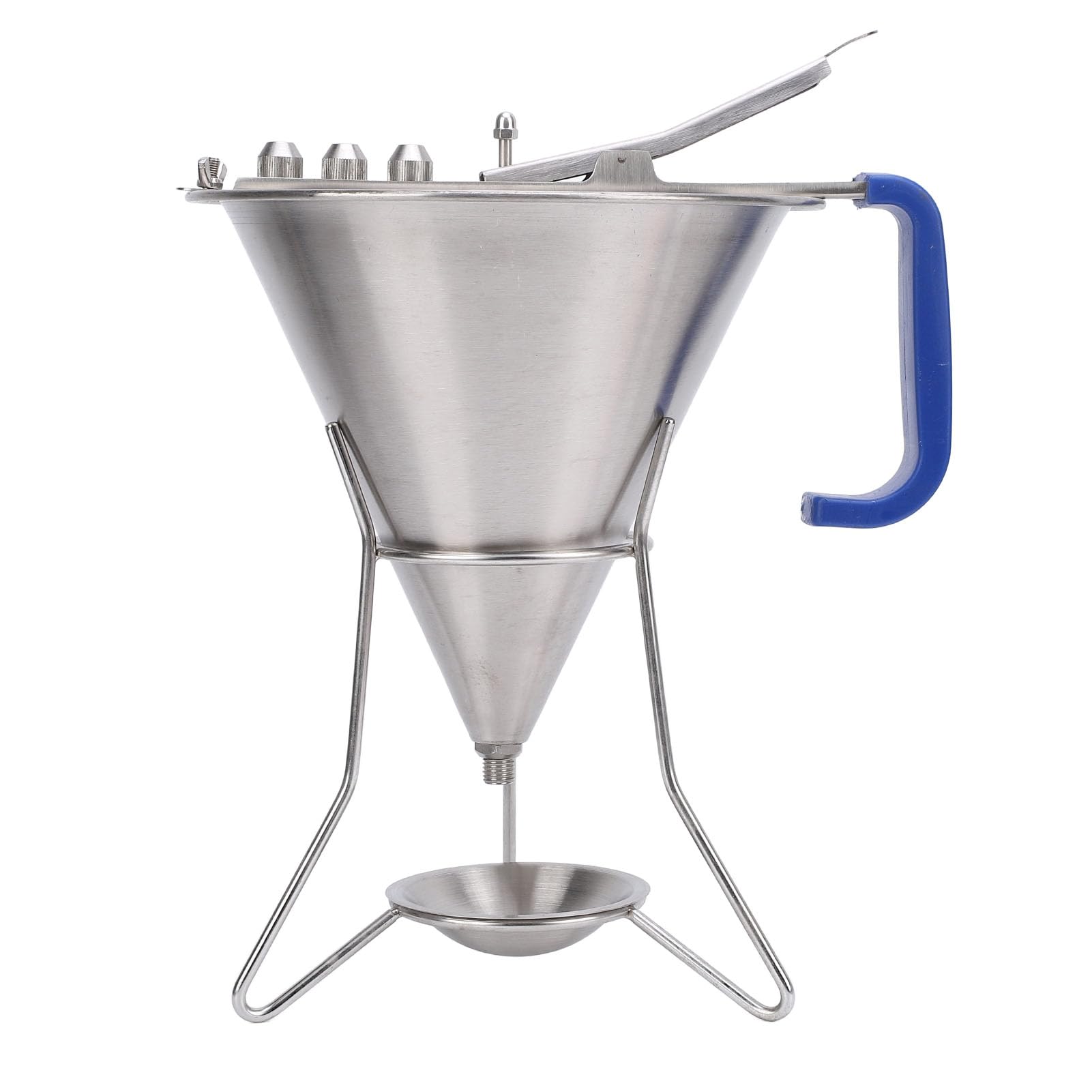 Embudo de confitería con soporte, dispensador de embudo de acero inoxidable, dispensador de masa uso de panadería