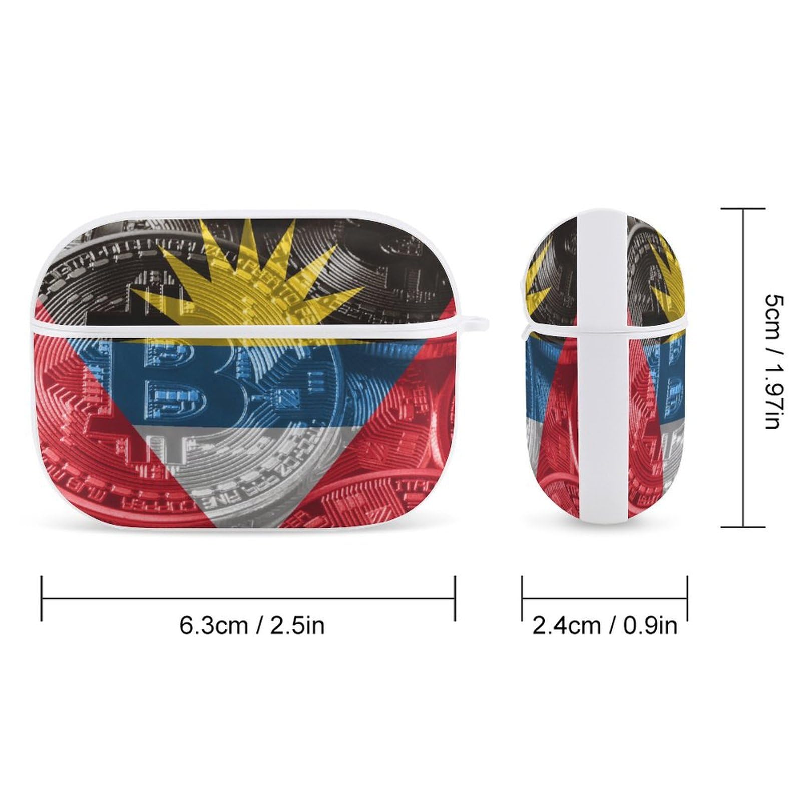 Amazon.com: Antigua Barbuda Flag Bitcoin for Airpods Pro(2nd/1st  Generation) Case with Key Chain, Full Protective Shockproof Case PC Hard  Case Cover Supports Wireless Charging : Electronics