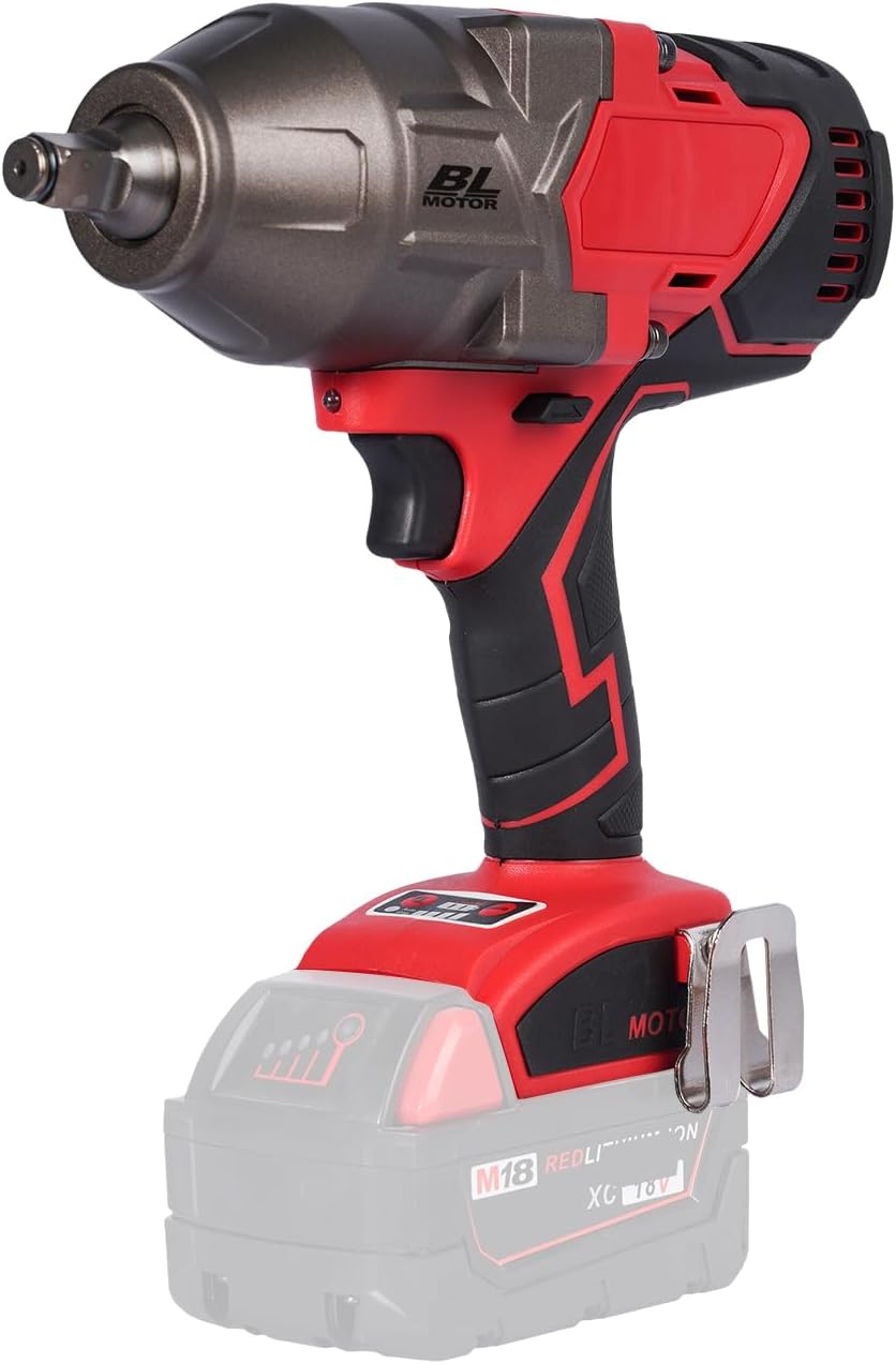 18V Brushless Impact Wrench, 1100 ft-lbs High Torque, 1/2 inch 4-Speed Cordless Impact Gun, Easily Removes Bolts on Cars, Trucks, and Tractors, Bare Tool Only
