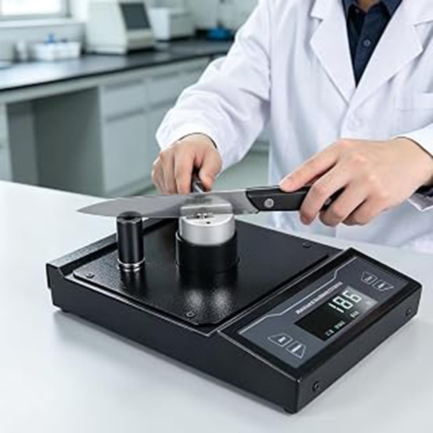 Tester Ostrości Ostrzy, Do Dokładnej Oceny Ostrzy | Szybkie Resetowanie Wartości, Rozdzielczość 10g/5g/1g/0.1g Opcjonalnie, Zakres Testowy 0-2kg/0-3kg Opcjonalnie(0.1g)