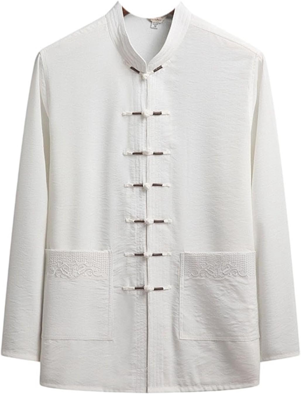 Men's Traditional Tang Suit 2-Piece Set Long Sleeve Casual Kung Fu Uniform