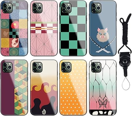 Amazon Co Jp 鬼滅の刃 スマホケース Iphone用ケース 携帯カバー 煉獄杏寿郎 Iphone13 ケース 炭治郎 禰豆子 我妻善逸 富岡義勇 胡蝶しのぶ 伊之助 時透無一郎 強化ガラス 鏡面ガラス ガラスケース スマホカバー 携帯電話カバー Iphone多機種対応 保護ケース 人気 Iphone