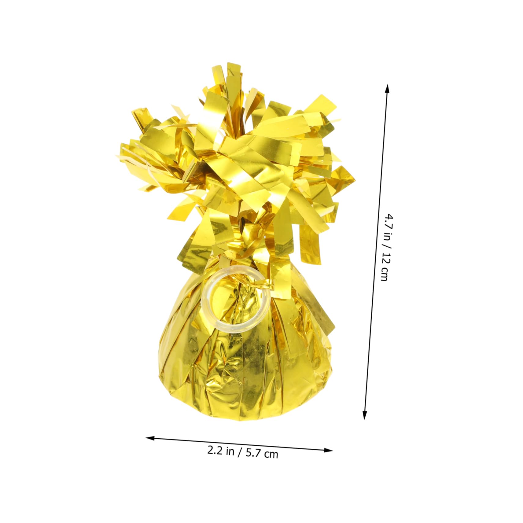 Blocco di Peso Palloncino Oro 5 Pezzi in Alluminio e Calcestruzzo