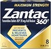 Zantac 360 Maximum Strength Tablets, 8 Count, Heartburn Prevention and Relief, 20 mg Tablets
