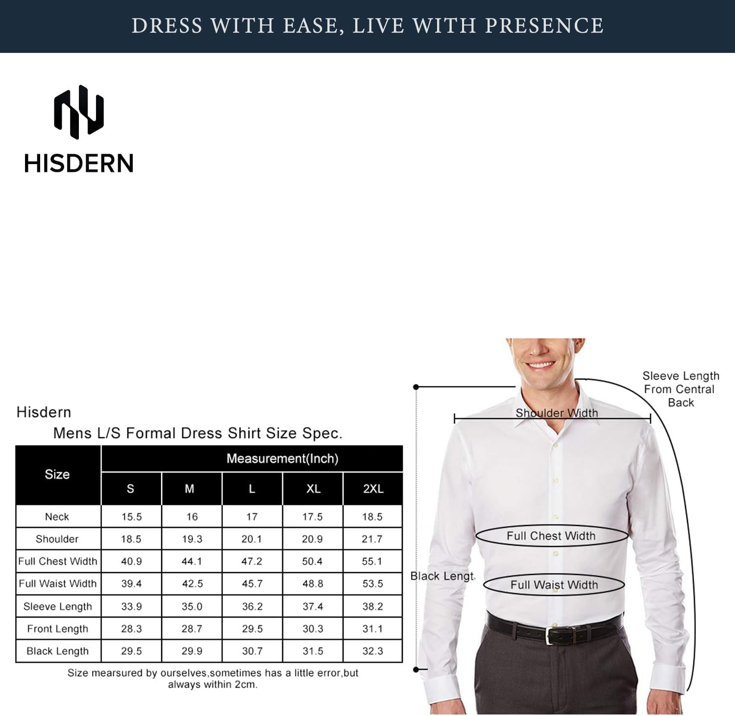 HISDERN Mens Dress Shirts Long Sleeve Button Down Casual Shirts for Men Inner Contrast Formal Business Tuxedo Wedding Shirt - Image 8