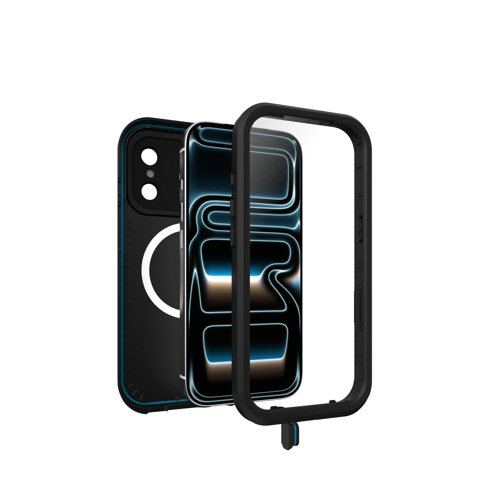 OtterBox Custodia impermeabile per iPhone 17 Pro serie FR, nera, custodia impermeabile per iPhone fino a 2 metri, IP68, custodia per telefono per nuoto/snorkeling