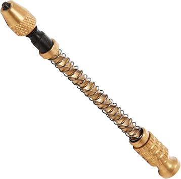 Dapetz Brass Archimedes Drill For Hand Micro Drilling Spiral Spring Push Precise Repair