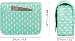 Narwey Sac de toilette suspendu Femmes Voyage Articles de toilette Sac de maquillage cosmétique Organisateur imperméable pour les filles (Green Leaf)