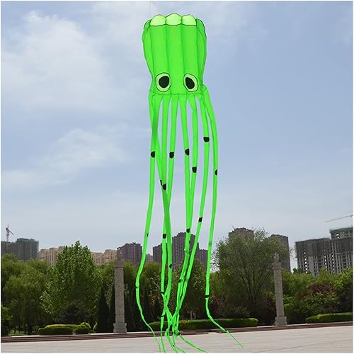 Miniatura 4 de Cometa de pulpo suave, cometa de calamar, cometa de pescado, cometa 3D, pulpo tridimensional, antiviento, cometa gigante de pulpo de playa (color