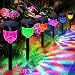 Aityvert Solar Lights Outdoor, Color Changing Solar Pathway Lights Auto On/Off Landscape Lighting Waterproof Path Lights Garden Lights for Lawn Patio Walkway Driveway Yard Decor - 4-Packs