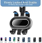 Rearview Mirror Phone Holder for Car,360°Rotatable and Retractable Multifunctional Rear View Mirror Phone Holder,Four Corners Fixed Anti-Shake Design,for All Mobile Phones and All Car