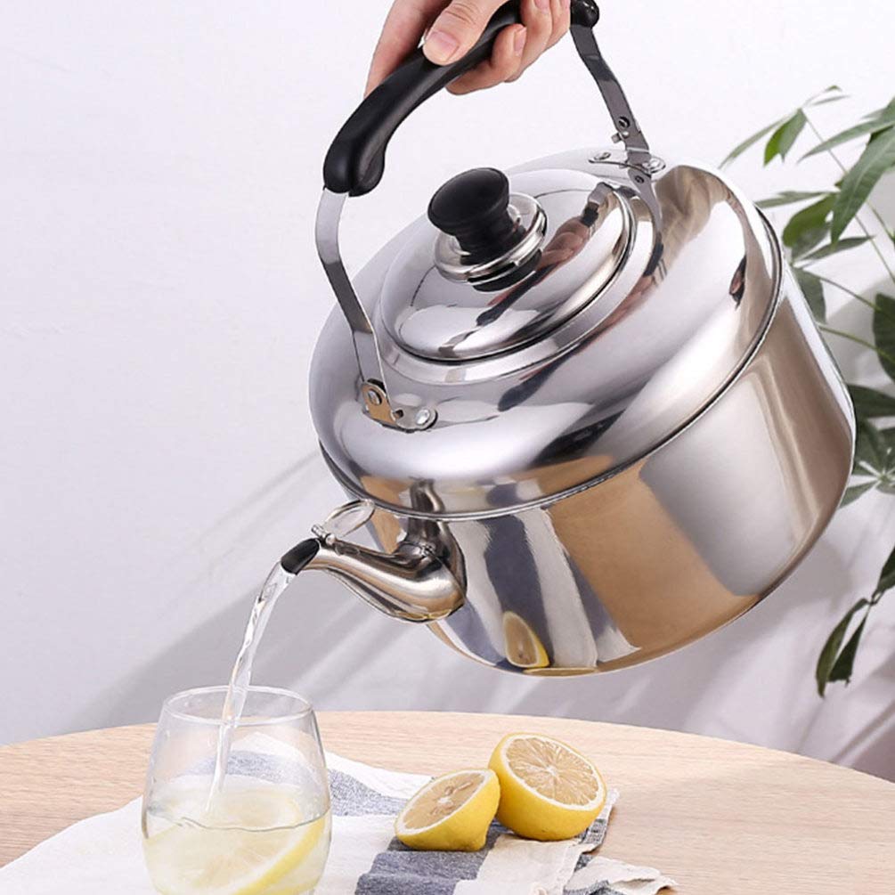 1pc Bollitore ronzante Fornello da esterno Teiera Teteras para Hervir Agua Bollitore per acqua calda Teiera Bollitore Piano cottura Bollitore per il tè Bollitore per riscaldamento A quattro foglie I
