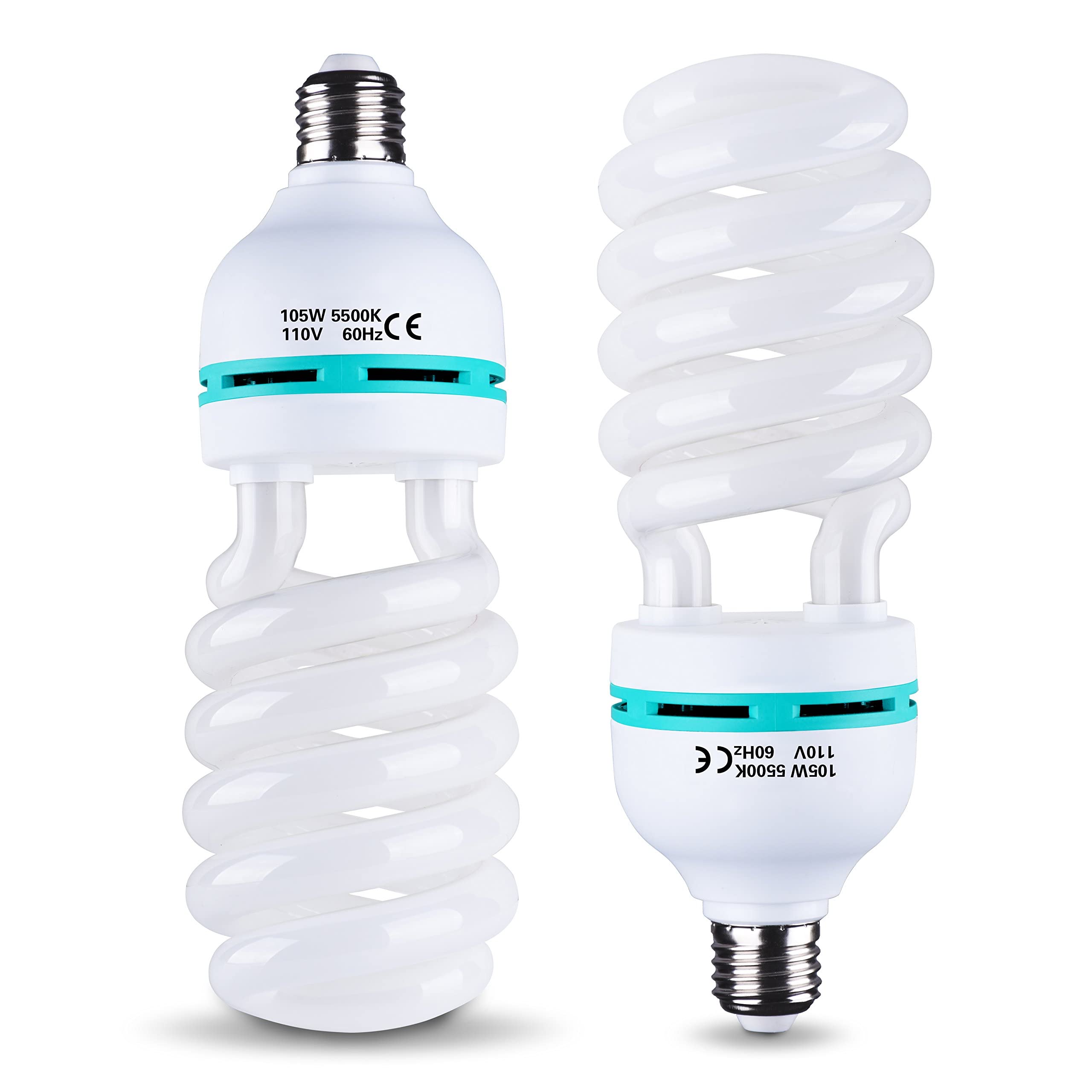 EMART Full Spectrum Light Bulb, 105W CFL Light Bulbs for Photography 2Pack
