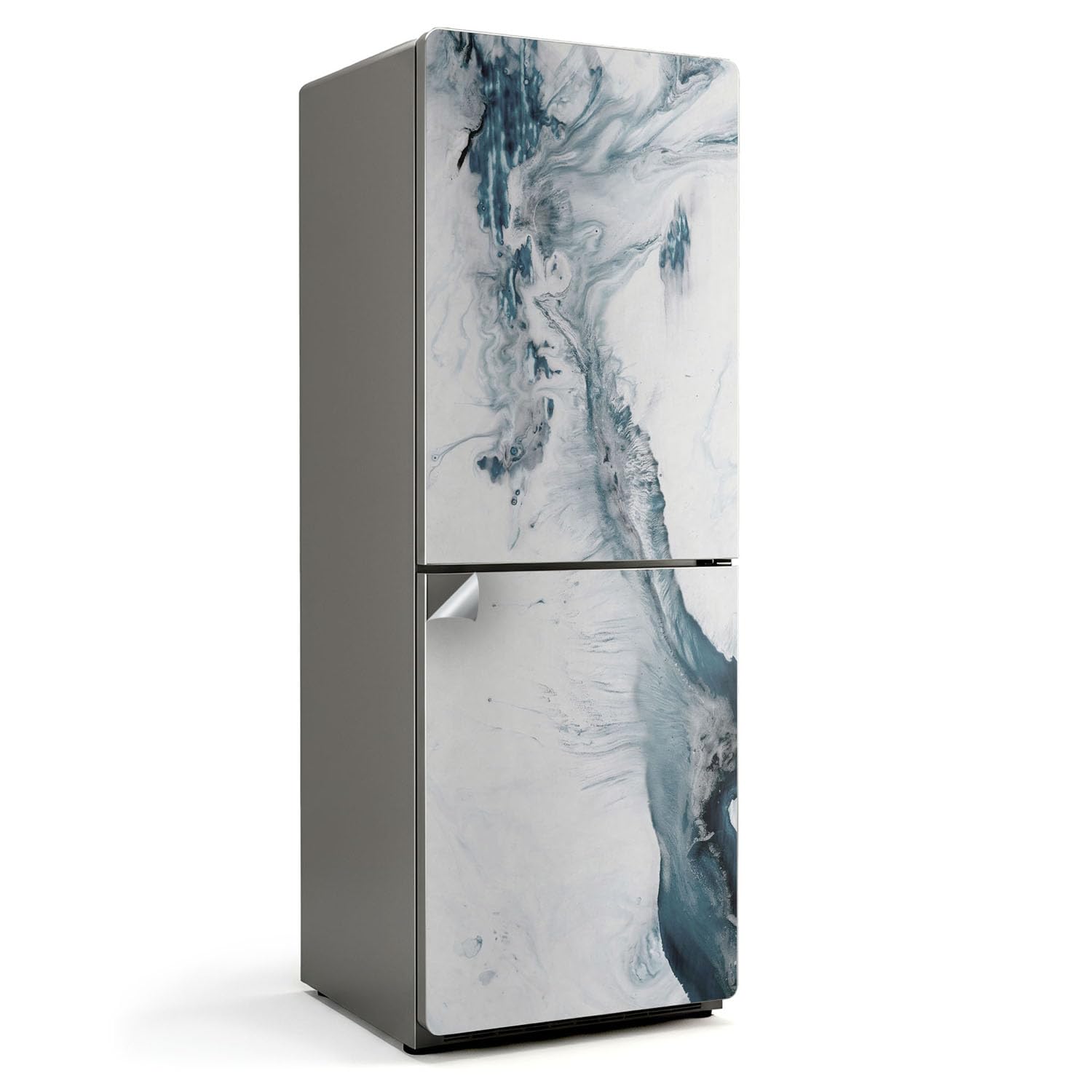Sticker décoration frigo habillage complet pour cuisine moderne motif abstrait