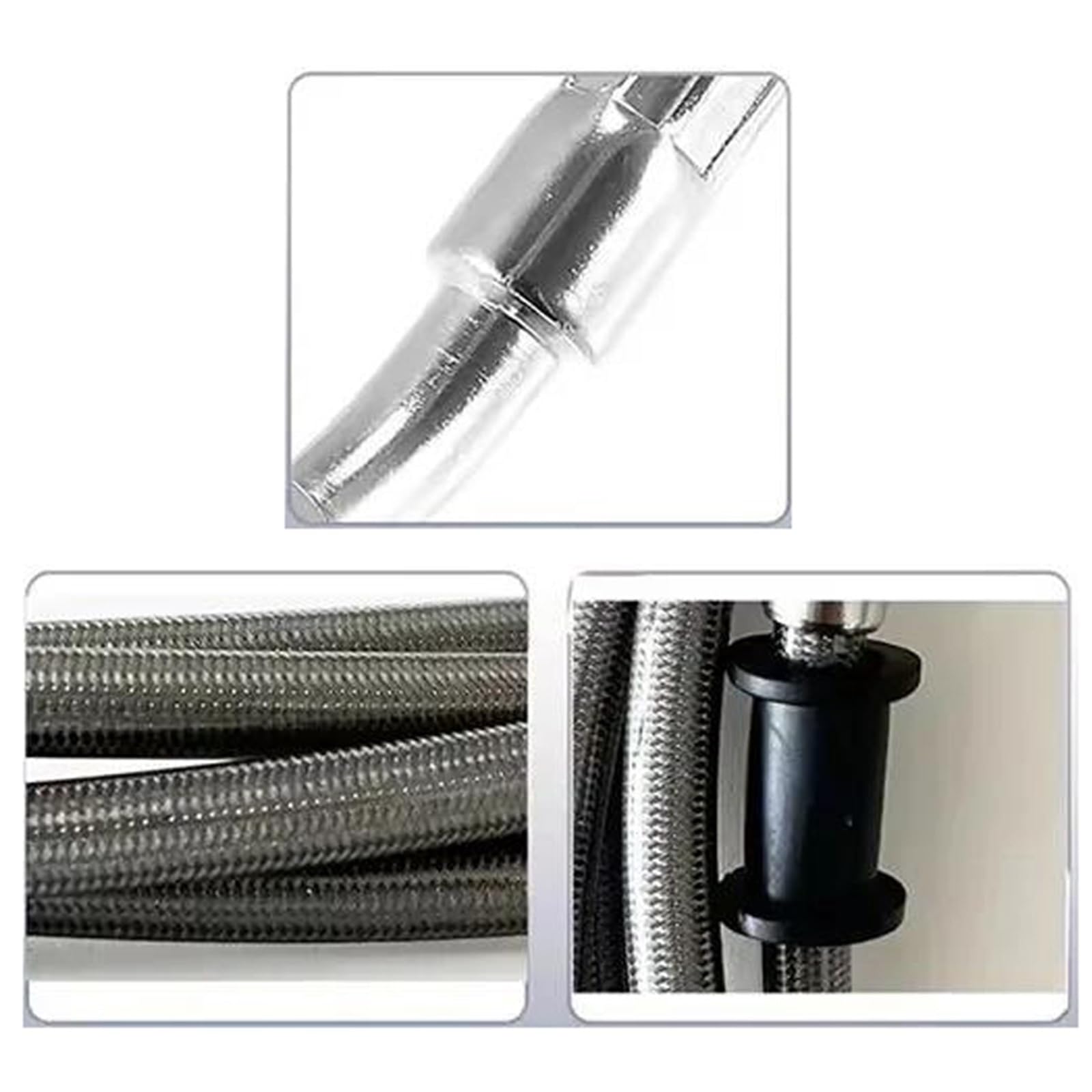 Tubo flessibile dell'olio M10 28°-28° Tubo Flessibile Idraulico Per Moto Accessori Per Frizione Freno Anteriore E Posteriore Rinforzato In Acciaio Inossidabile Intrecciato(300cm)