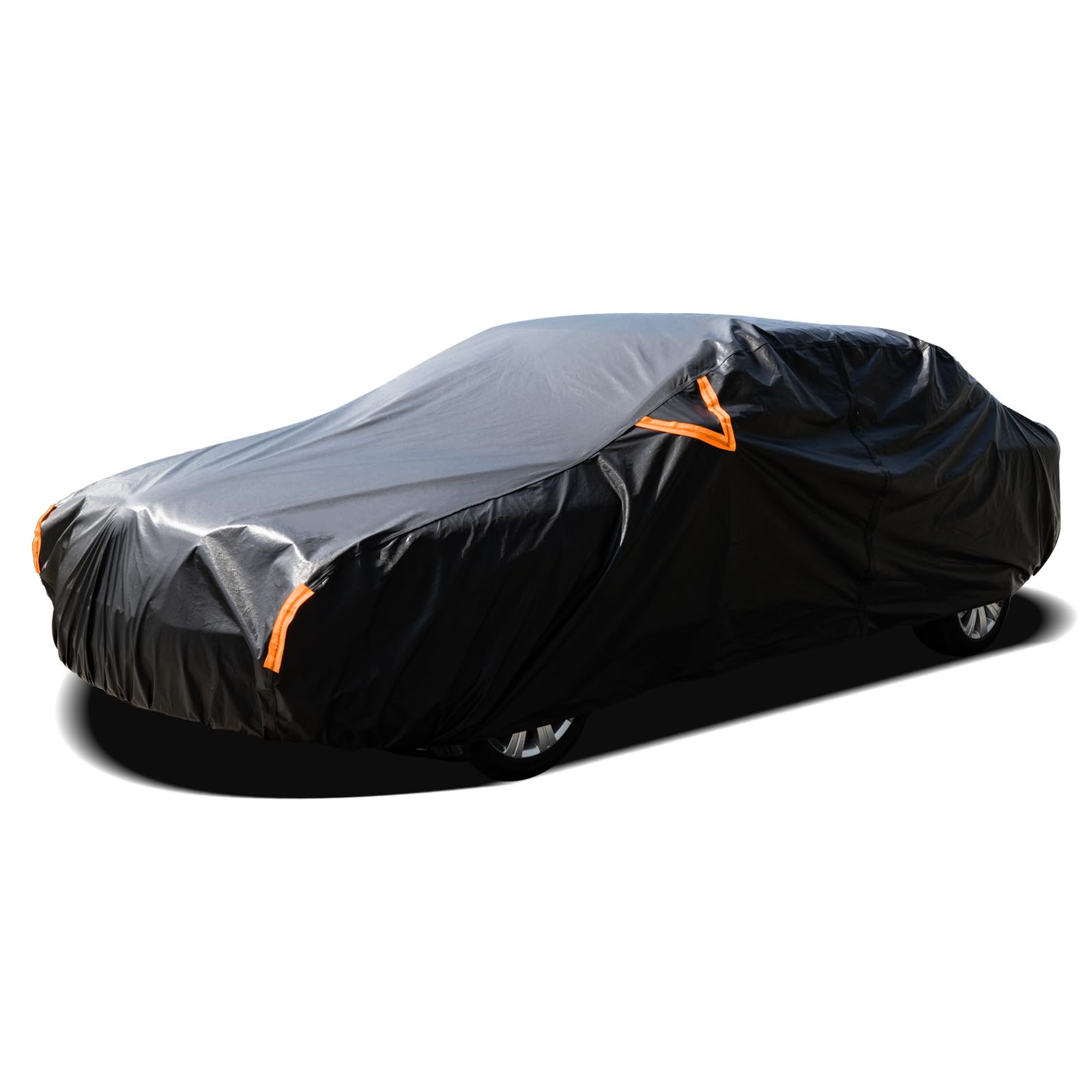 Car Cover Waterproof All Weather,Car Covers for Automobiles with Driver Door Zipper,Outdoor Car Cover Rain,Snow and UV Protection with Waterproof Adhesive Strip, Fit Sedan-Length 187" to192