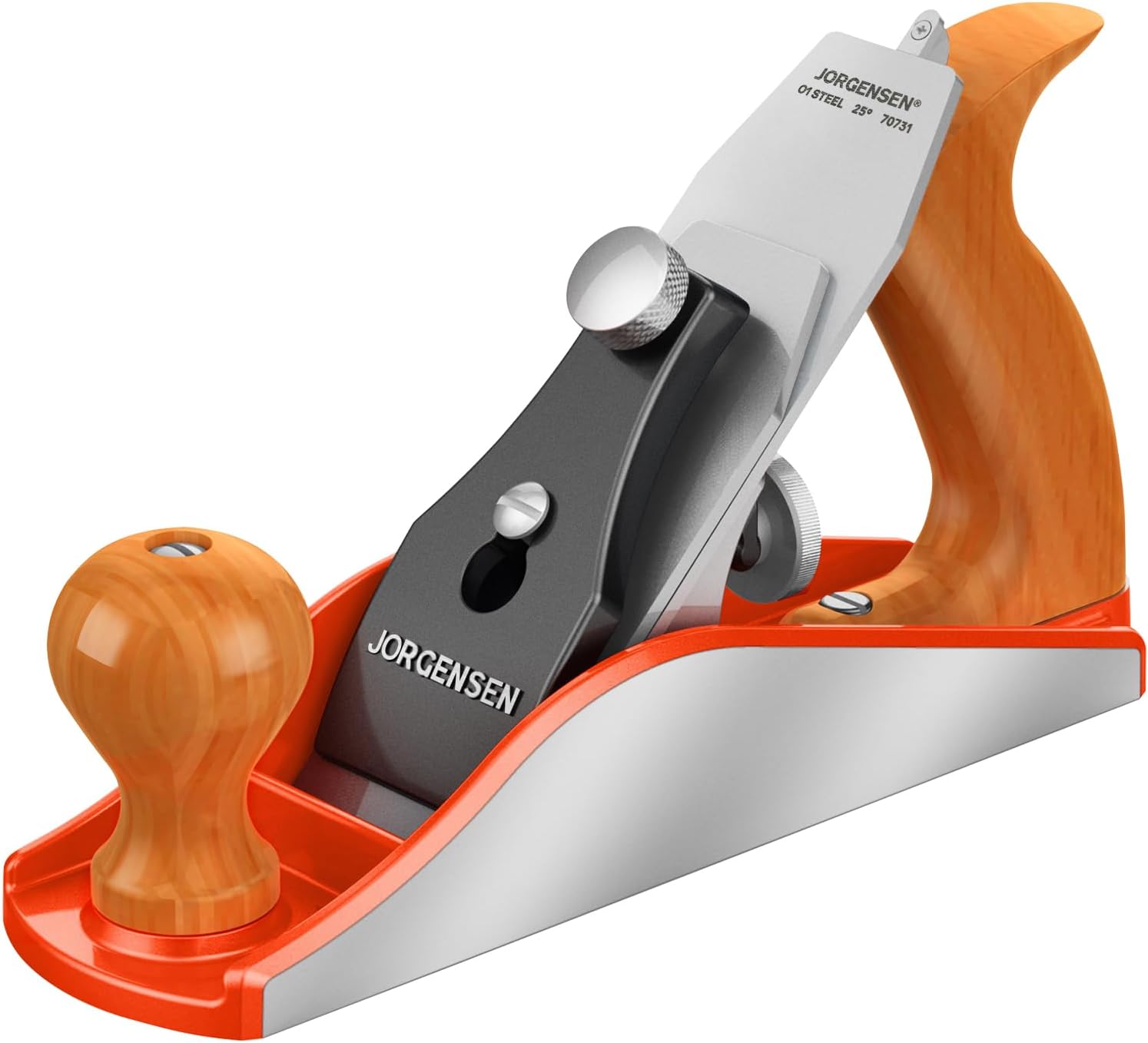 JORGENSEN No.4 10" Wood Plane , Hand Plane for Woodworking, Professional Smoothing Plane for Trimming, Craft - Hand Plane with Ductile Iron Body, Adjustable Cutting Depth