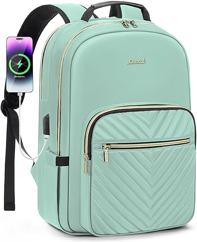 LOVEVOOK - Mochila de 15.6 pulgadas para laptop, para mujer, bolsa de laptop para mujer, mochila de viaje impermeable, elegante mochila para mujer, LOVEVOOK - Mochila de 15.6 pulgadas para laptop, para mujer, bolsa de laptop para mujer, mochila de viaje impermeable, elegante mochila para mujer,