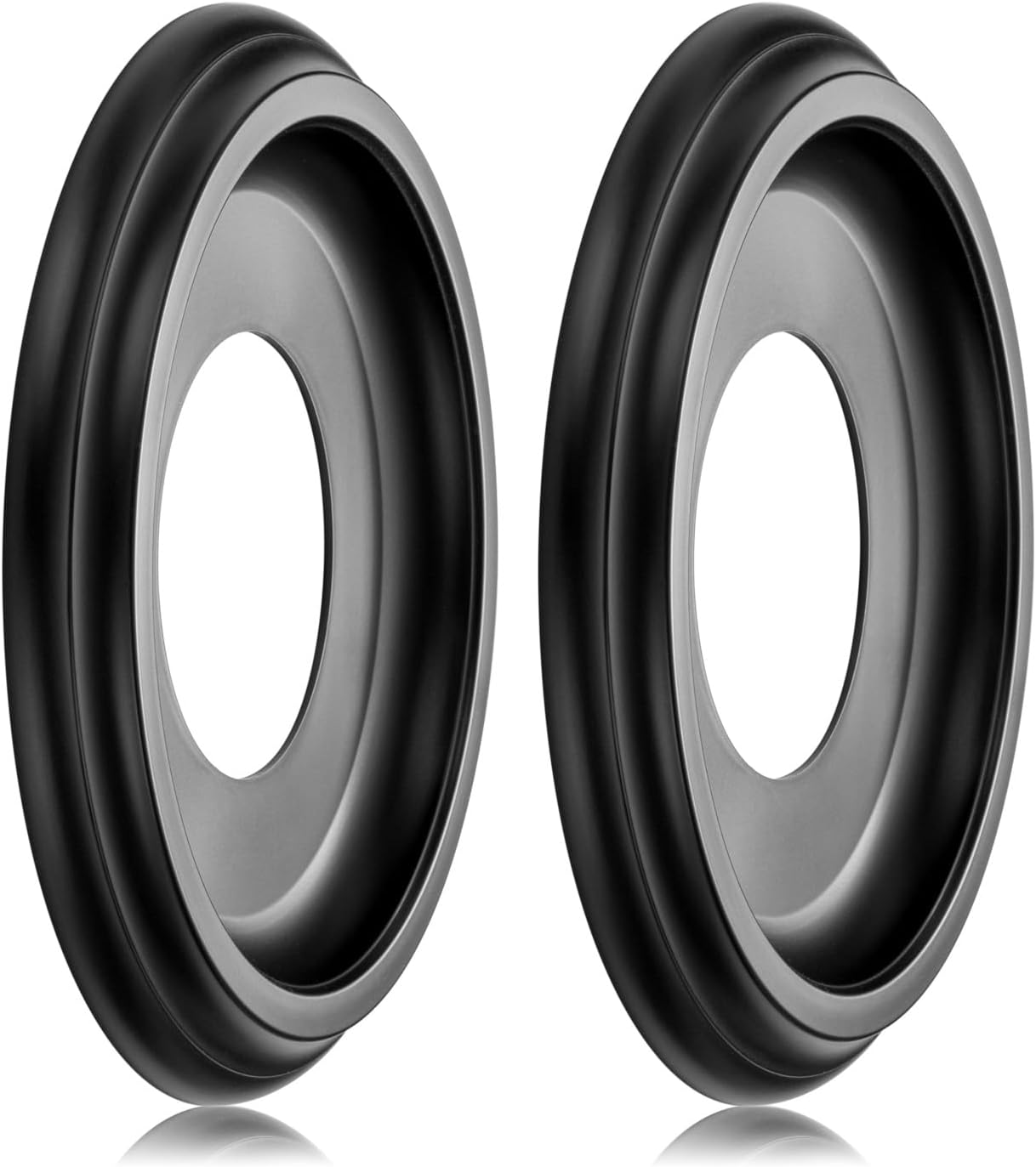 2 Pack Molded Nylon Ceiling Medallion for Light Fixtures and Ceiling Fans, 10" OD x 4" ID x 1-2/8" P (fits awnings