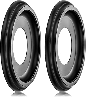 2 Packs Molded Nylon Ceiling Medallion for Light Fixtures and Ceiling Fans,9.8"OD x 4"ID x 0.94"P (Fits Canopies up to7-1/4") (Black)