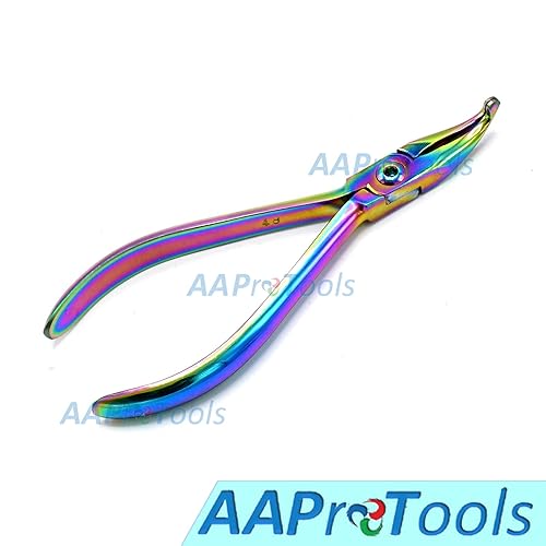 Miniatura 5 de AAProTools - Alicates curvados multititanio con arco iris para doblar alambres