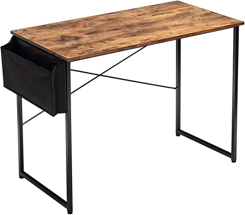 Miniatura 7 de Toolsempire Mesa de escritorio para computadora, escritorio de computadora de oficina en casa de 40 pulgadas con bolsa de almacenamiento, escritorio