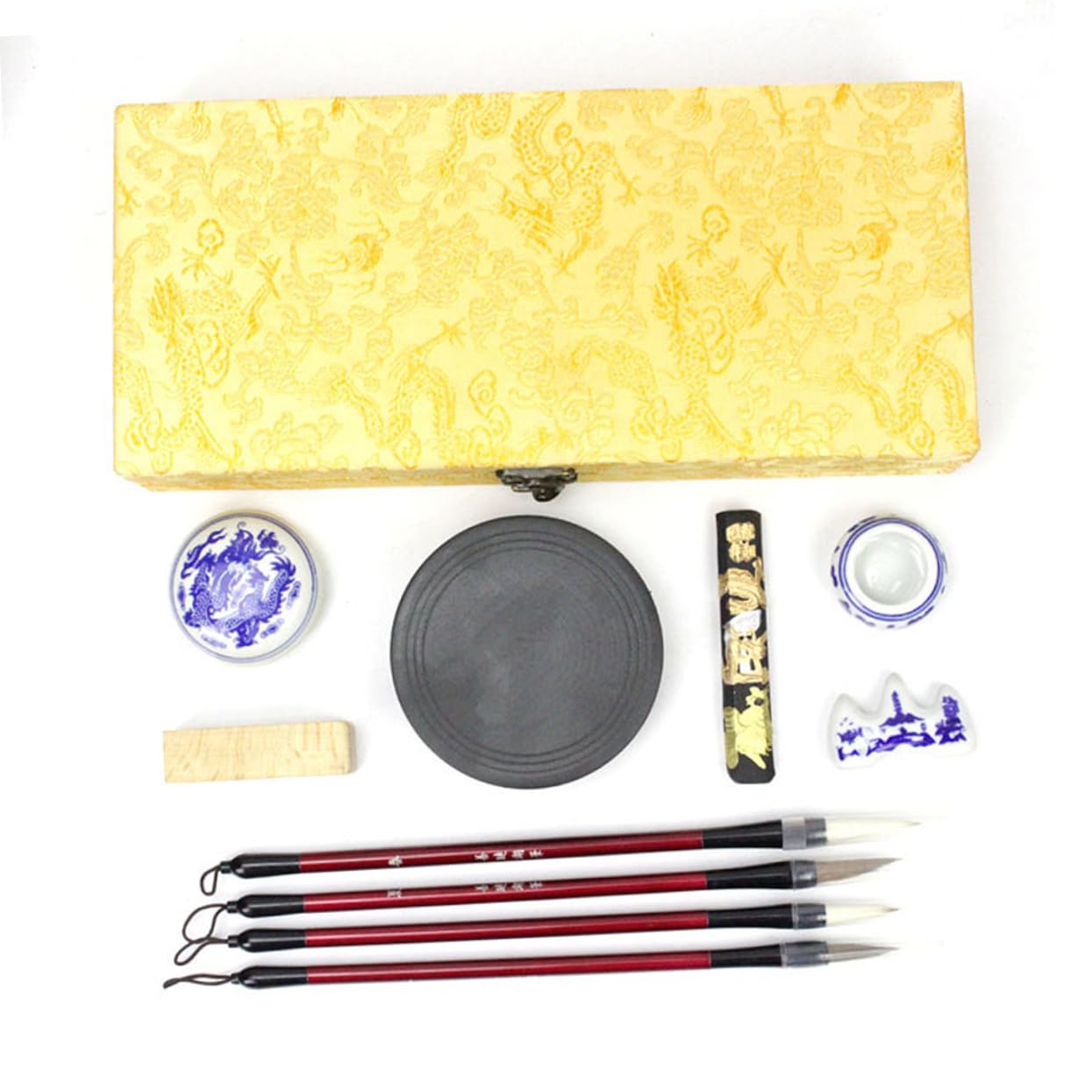 Anneome 1satz Chinese Calligraphy Set Teile Pinsel Tinte Papier Tintenstein Traditionelle Schreibutensilien Für Anfänger Und Sammler Für Kunstliebhaber Und