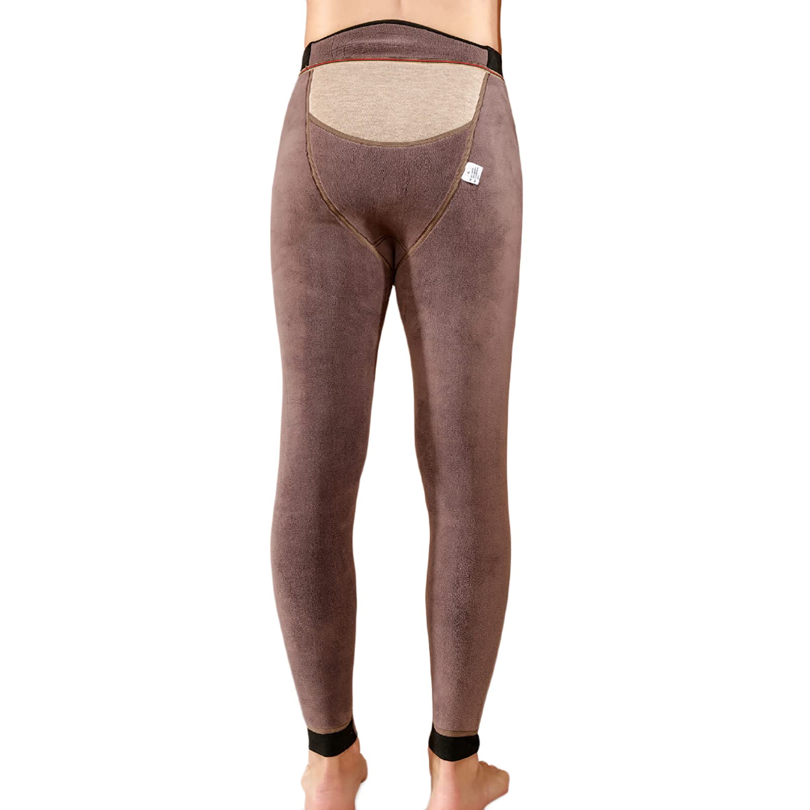 Pantalones de Capa Base Térmica para Hombres Grueso Cálido Ropa Interior Calzoncillos Largos Invierno Pantalones Polainas(Size:XL,Color:Negro)