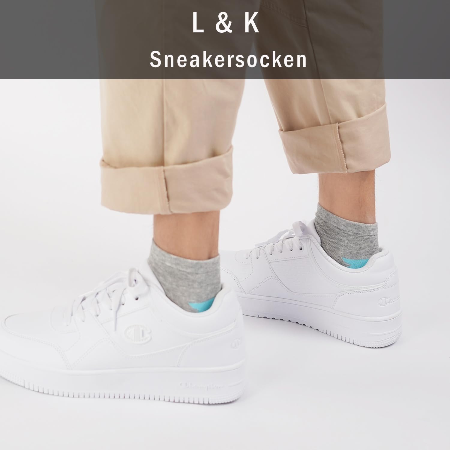 L&K 12 paia Calze da Uomo sportive Sneaker Calzini Cotone comodo multicolore 2121
