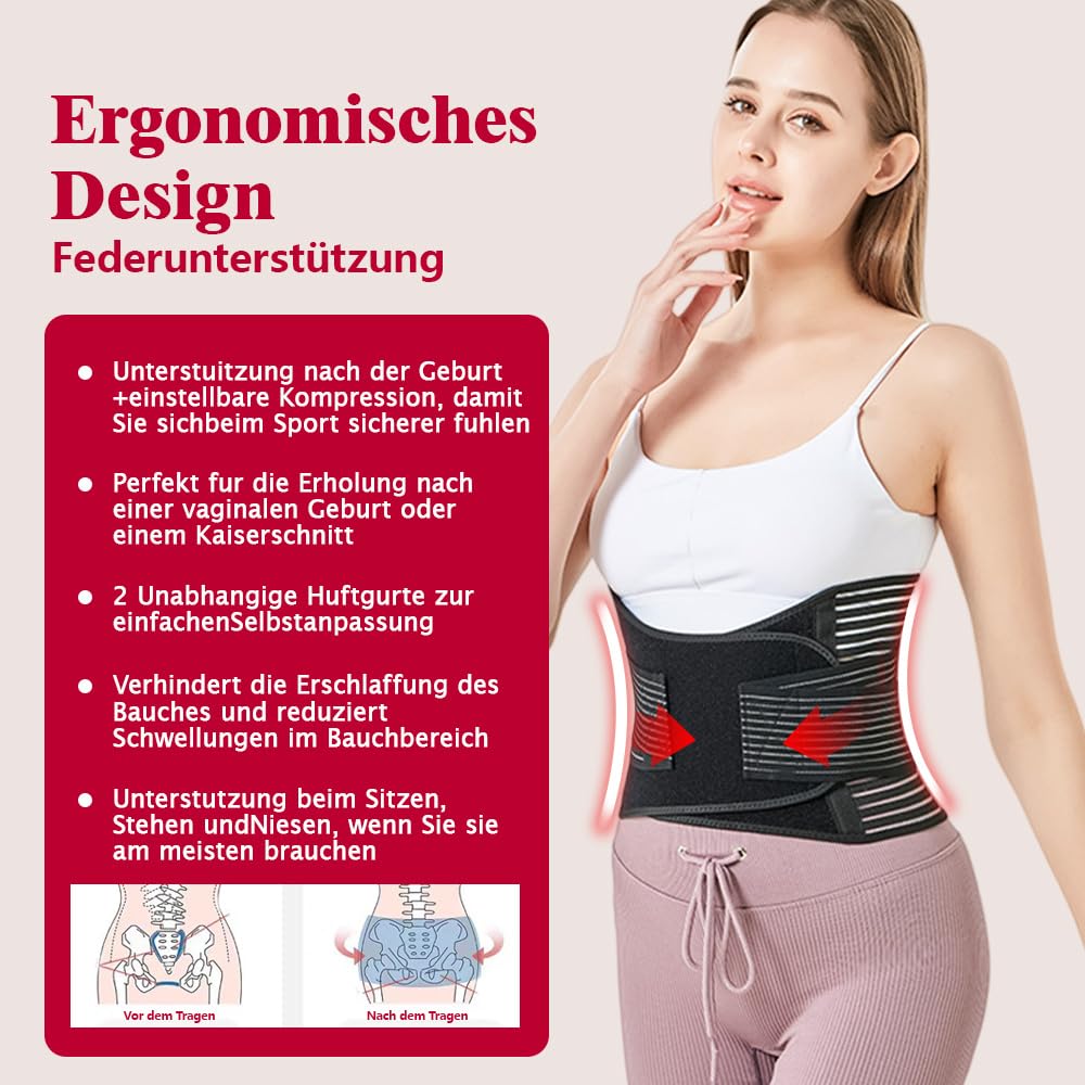 Bauchgurt Nach Geburt,Bauchgurt Nach Op,Postpartum Belly Wrap,Kaiserschnitt Bauchgürtel Nach Op,Postpartum Gürtel,Rückbildungsgürtel Nach Geburt,Kaiserschnitt Bauchgurt,Shapewear Damen