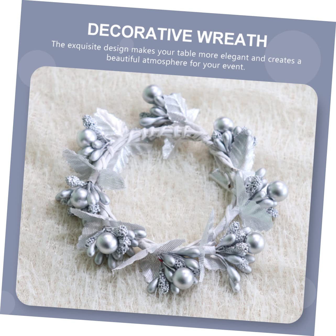 Ciieeo 5 Ensembles Ronds De Serviette Baies Ronds De Serviette en Or Décor Bling Décoration De Noel Decor Noel Boucles De Serviette Baies Couronne Décorative Fil De Fer 4 Pièces * 5