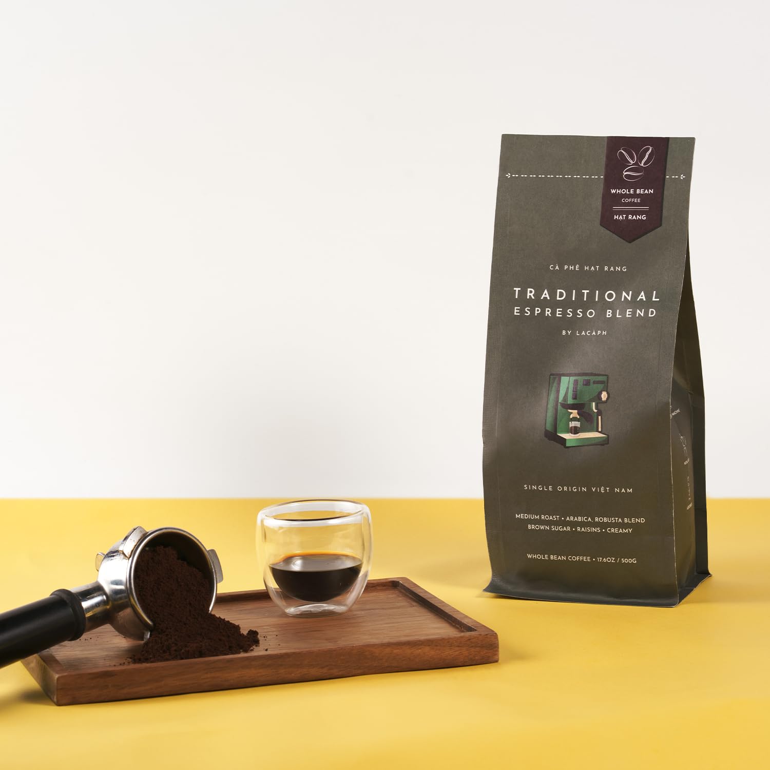 TRADITIONAL ESPRESSO BLEND - Vietnamese Coffee (17.6 Ounce (Pack of 1), Traditional Espresso Blend)