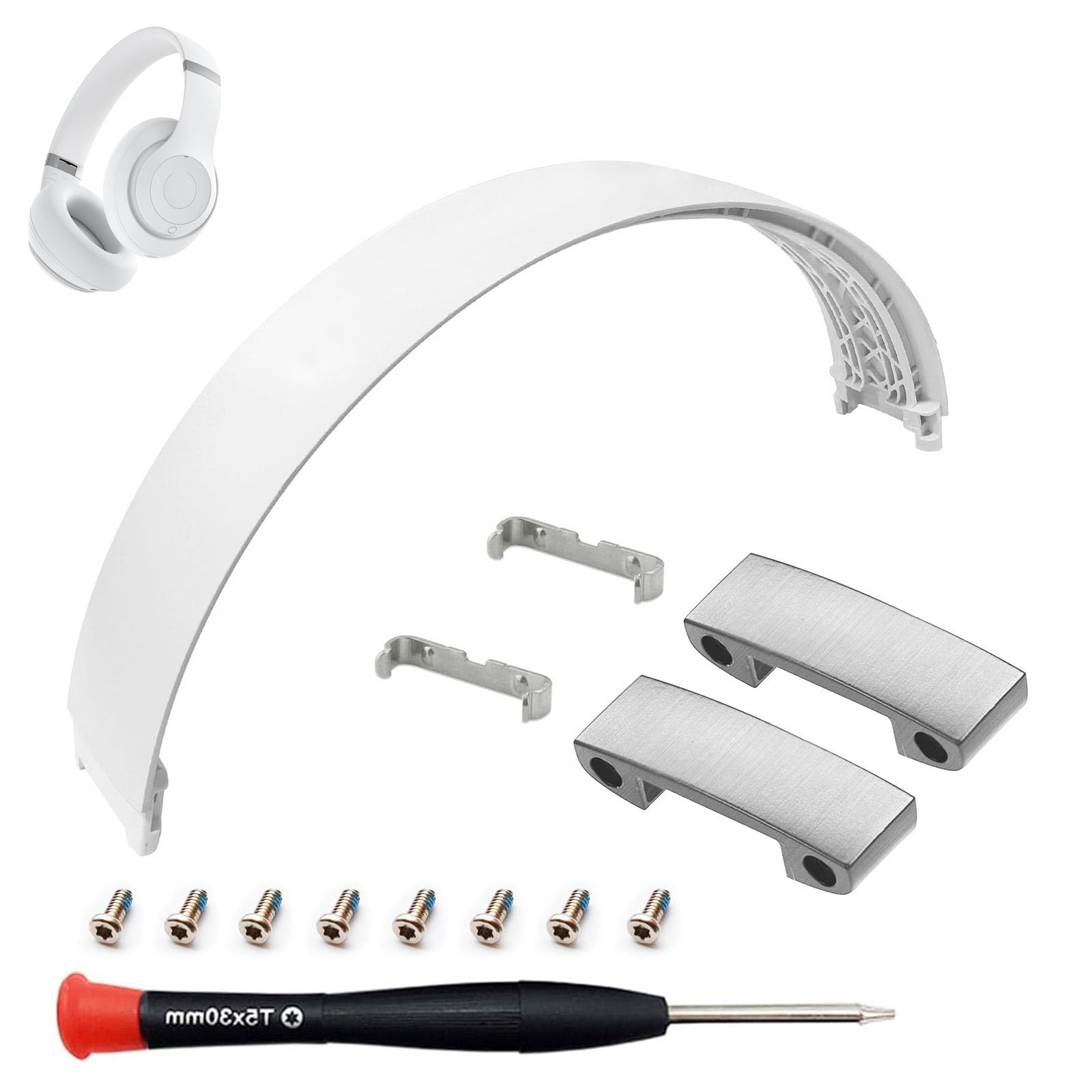 Charnière de rechange et arceau Studio Pro 2023 : réparez votre casque blanc mat pour le voyage