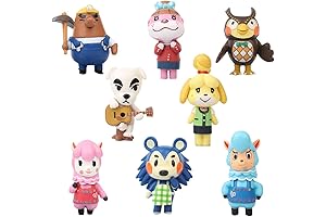 8 Pcs Cake Toppers for Animal Crossing,Children's birthday party cake decoration