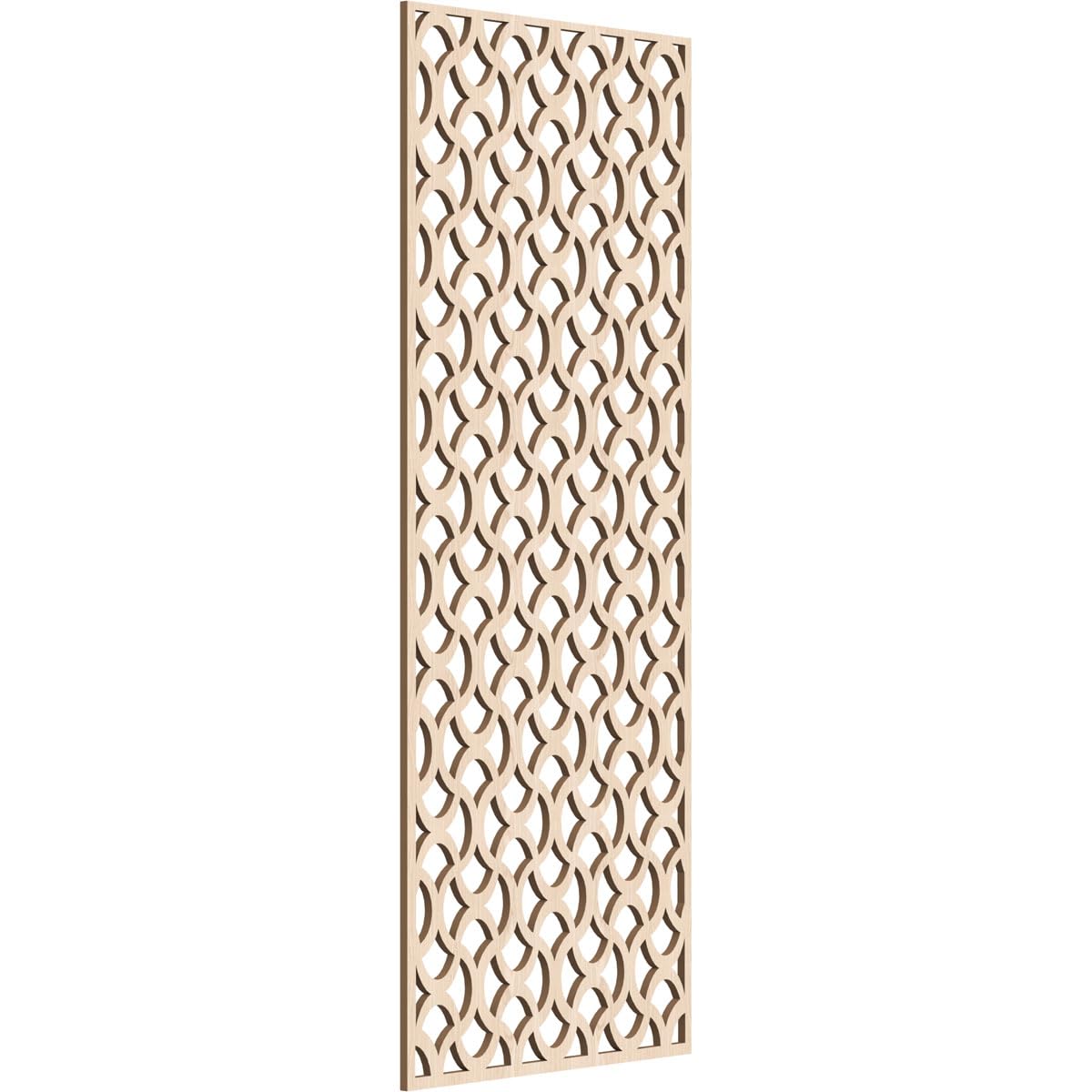Resort Decorative Pierced Fretwork Wood Wall Panels, 15 3/8"W x 39 3/8"H x 1/4"T, Red Oak