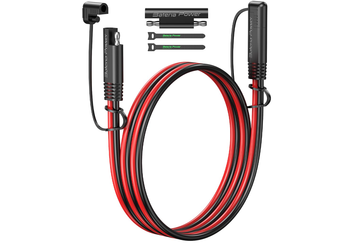 16AWG 3.3FT SAE Extension Cable SAE to SAE Quick Disconnect Wire Battery Charger Extension SAE Connector with SAE Polarity Reverse Adapter for Solar Panel Trolling Motor Automotive RV