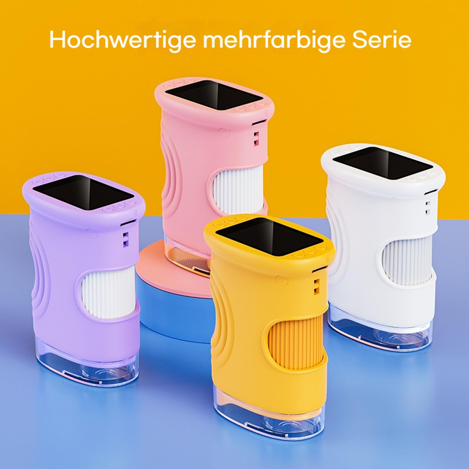 Microscopio de aventura para niños, 2025 mini microscopio digital infantil, 1000 x microscopio de bolsillo portátil, pantalla IPS de 2,0 pulgadas con LED, microscopio de mano exterior a partir de 3