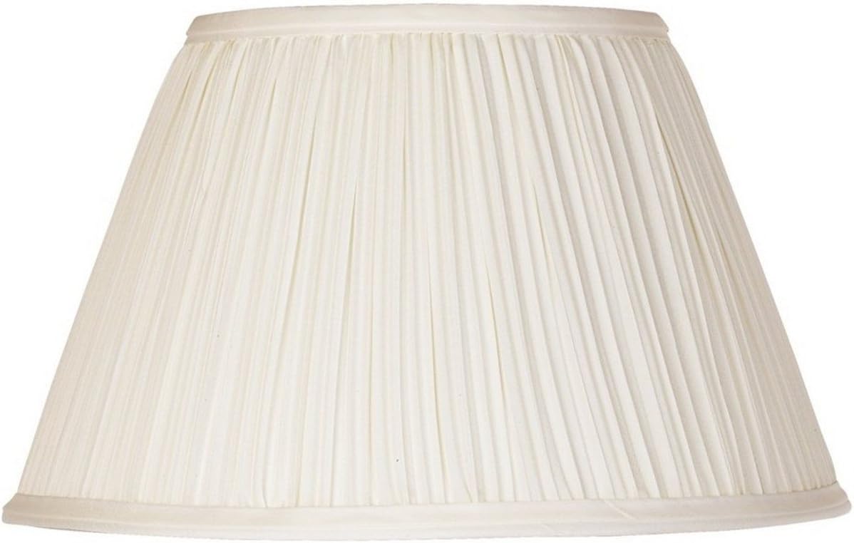 Upgradelights Eggshell Pleated Silk 12 Inch Washer Lampshade Replacement