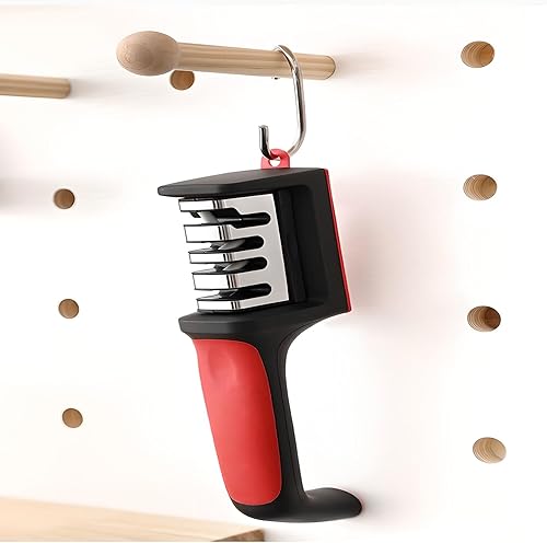 Miniatura 7 de Afiladores de cuchillos para cuchillos y tijeras de cocina - Afilador de cuchillos de cocina 4 en 1 de acero de tungsteno - Kit de afilado de