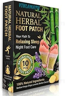 Premium Herbal Detox Foot patches 10 pads, Cleansing Toxin Remover Foot Pads, Pain Relief,Stress Relief Sleep Patch for De... Price In India