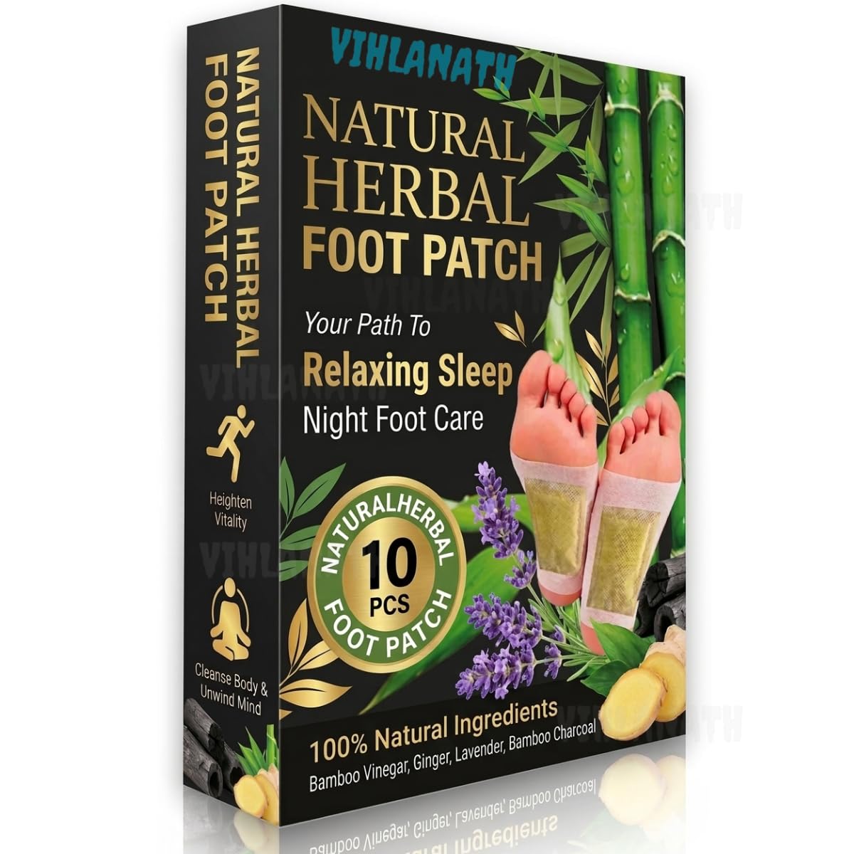 Foot patch (pack of 3) Herbal And Gentle Ingredient Detox Foot Pads, Natural Ingredients for Sleep Aid, Pain Relief, Toxin Removal with Bamboo Vinegar and Acupoint Micro-Massage Technology, For Men & Women-picture-35