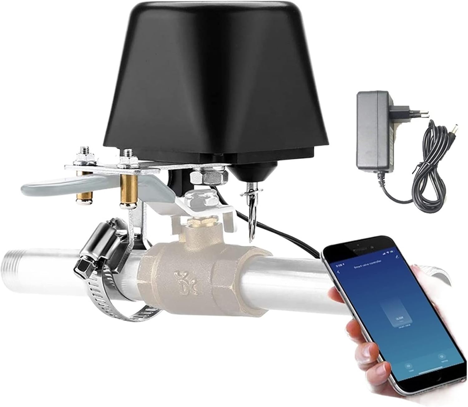 Amazon.co.jp 無線LANスマートウォーターバルブ WiFiウォータースマートバルブシャットオフタイマースプリンクラーコントローラ