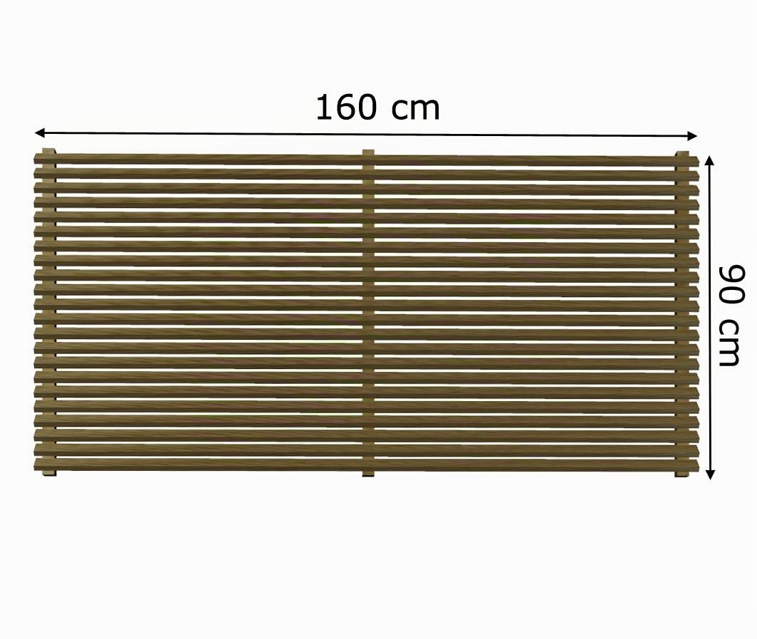 Panel de madera separador para vallas o techos, de madera tratada 160x90 cm