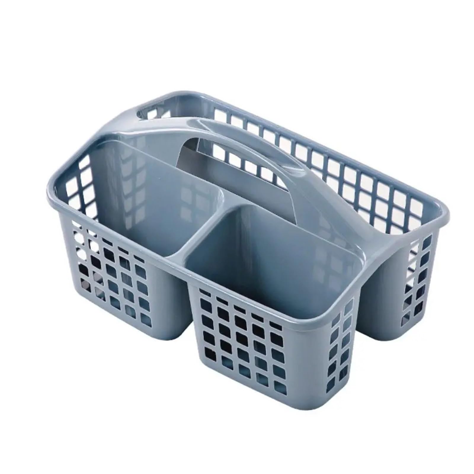 WSQHAO 2Pcs 3 Compartments Shower Basket Practical With Handle Hollow Out Storage Plastic Toiletries Organizer Box For College Dorm for Shower(Color1)