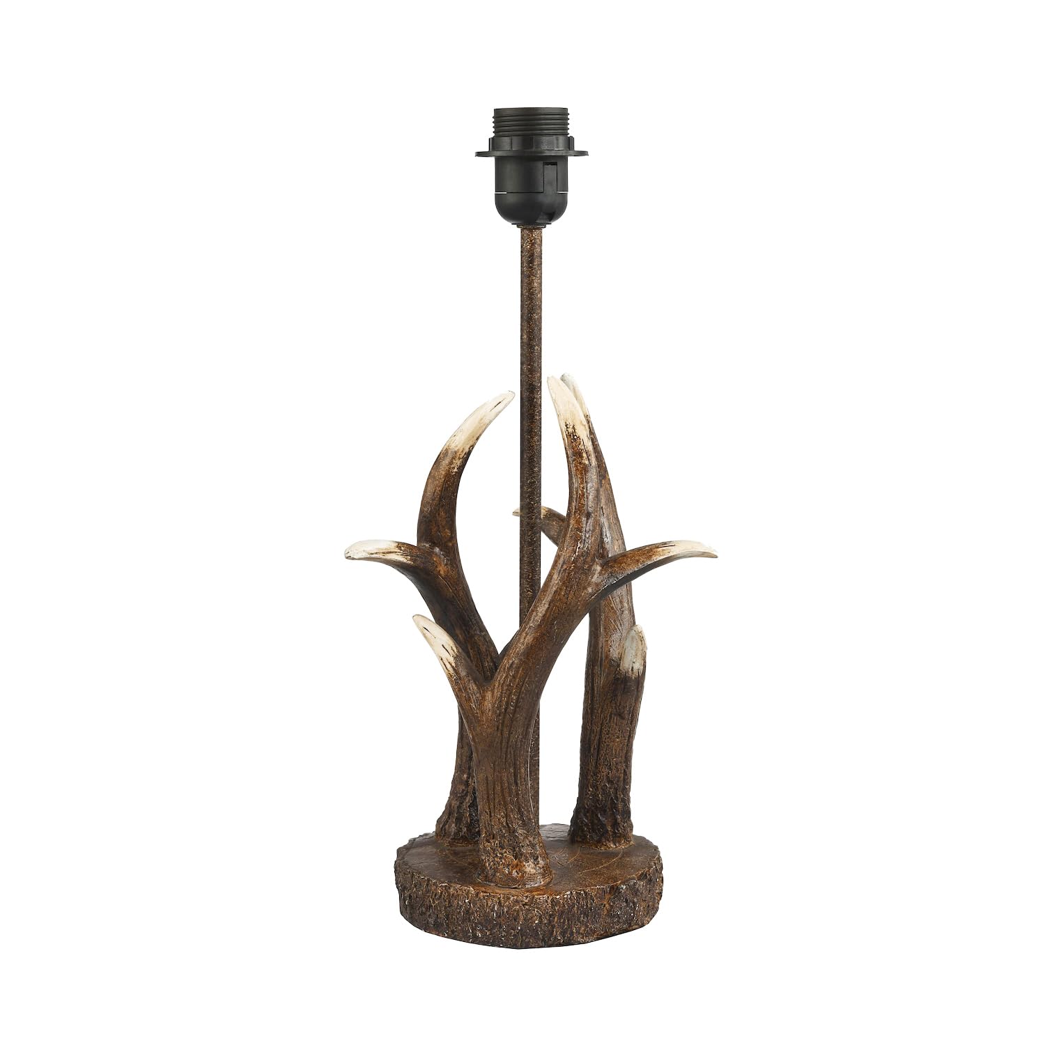Antler Table Lamp Base - Rustic Bronze Finish - Gold - Polyresin - 41cm Height