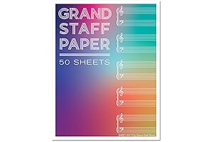BookFactory Grand Staff Music Paper for Composing Music