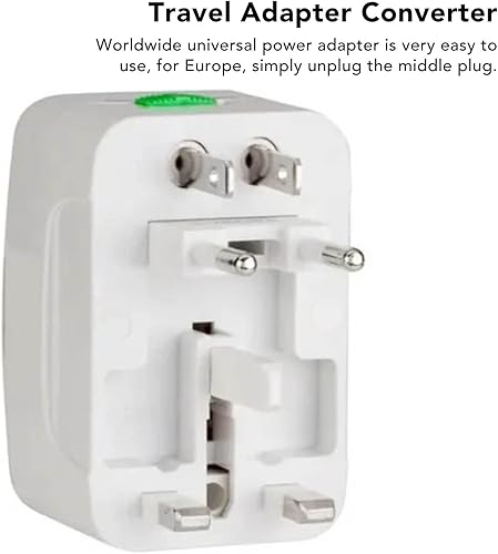 Miniatura 5 de LIANGLIDE Adaptador de viaje en todo el mundo, adaptador de corriente universal portátil multiusos en todo el mundo adaptador de enchufe de viaje