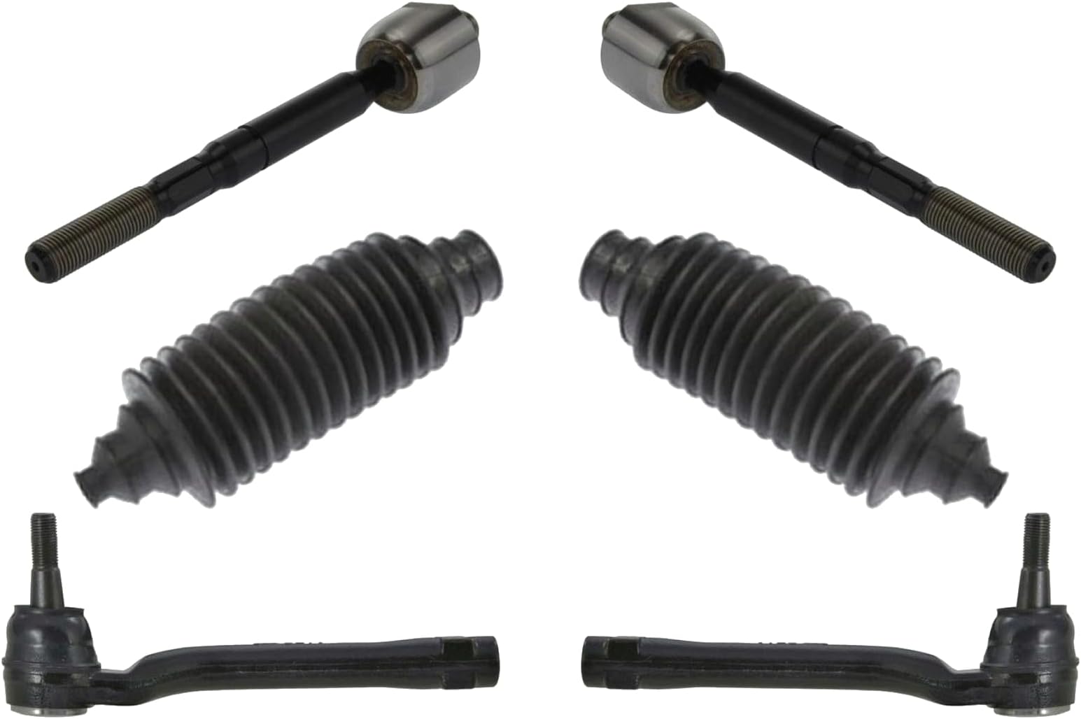 Rear Wheel Drive for Lexus for LS460 2007-2017 Inn Outer Boots Tie Rods 6pc 188285,Front Left Right Uncoated (Unfinished)